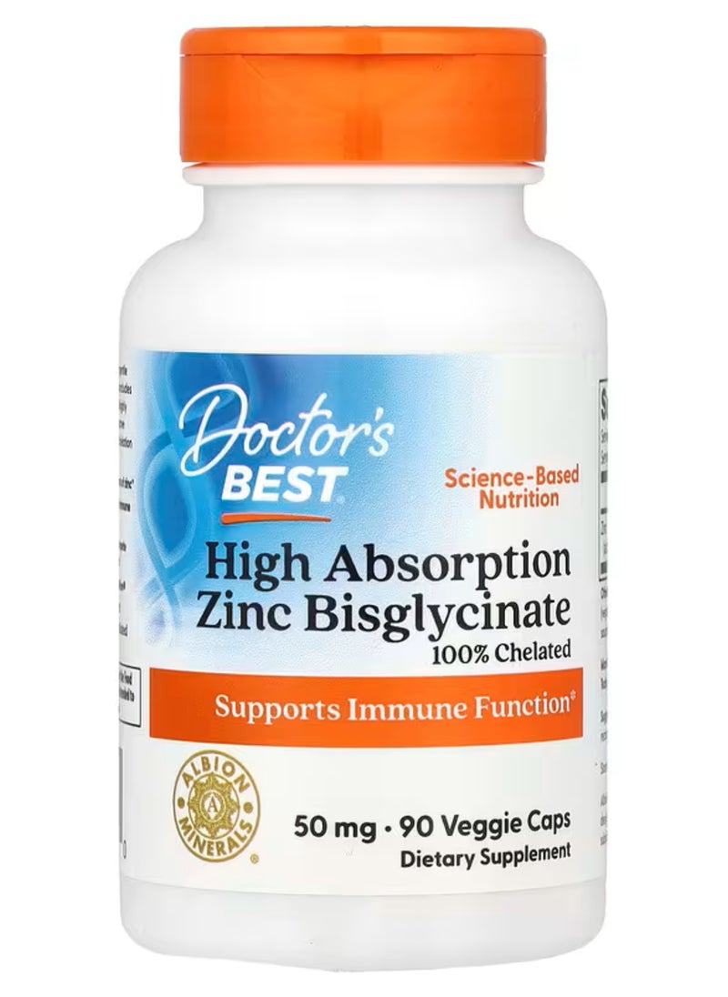 Doctor's BEST High Absorption Zinc Bisglycinate 50mg90VC  - Image 1
