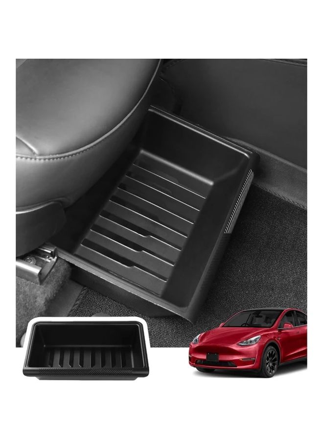 Front Under Seat Storage Box Drawer Type Organizer Tray Black For Car Hidden Accessories - Image 1