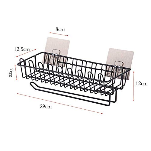 ADTALA Stainless Steel Wall Mounted Hanging Self Adhesive Storage with Towel and Tissue Rack Holder Organizer for Your Home, Kitchen, Bathroom and Wardrobe, Shower Caddy for Bathroom and Kitchen - Image 4