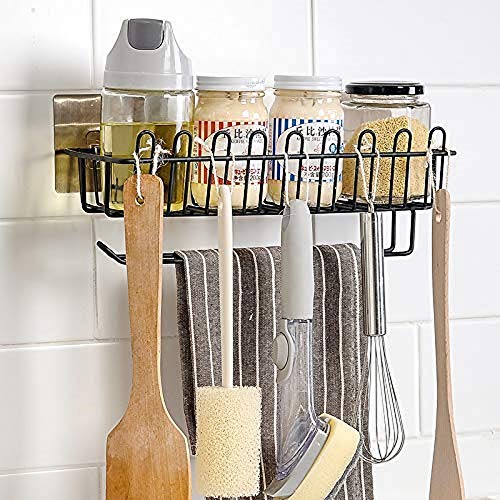 ADTALA Stainless Steel Wall Mounted Hanging Self Adhesive Storage with Towel and Tissue Rack Holder Organizer for Your Home, Kitchen, Bathroom and Wardrobe, Shower Caddy for Bathroom and Kitchen - Image 3