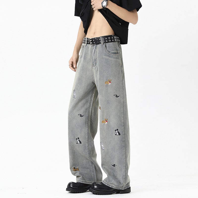 Unisex Casual Daily Denim Jeans - Image 1