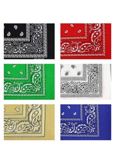 Bandanas for Men Women, Cotton Paisley Headbands Scarf Cowboy Bandana, Square ideal Hip-Hop Cycling Also as Handkerchief