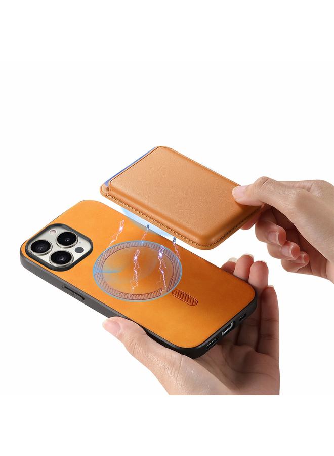 اس-توب جراب لهاتف iPhone 16 Pro Retro Magsafe Card Bag غطاء خلفي من البولي يوريثان جراب هاتف - Image 4