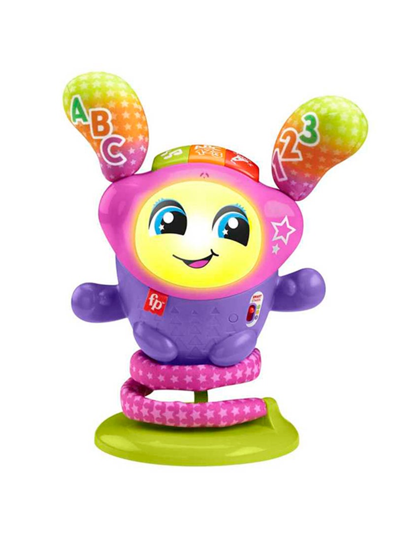 Fisher-Price لعبة تعليمية تفاعلية للأطفال والرضع مع موسيقى وأضواء وإجراء قفز، نجم القفز دي جي، النسخة الإنجليزية البريطانية - Image 1