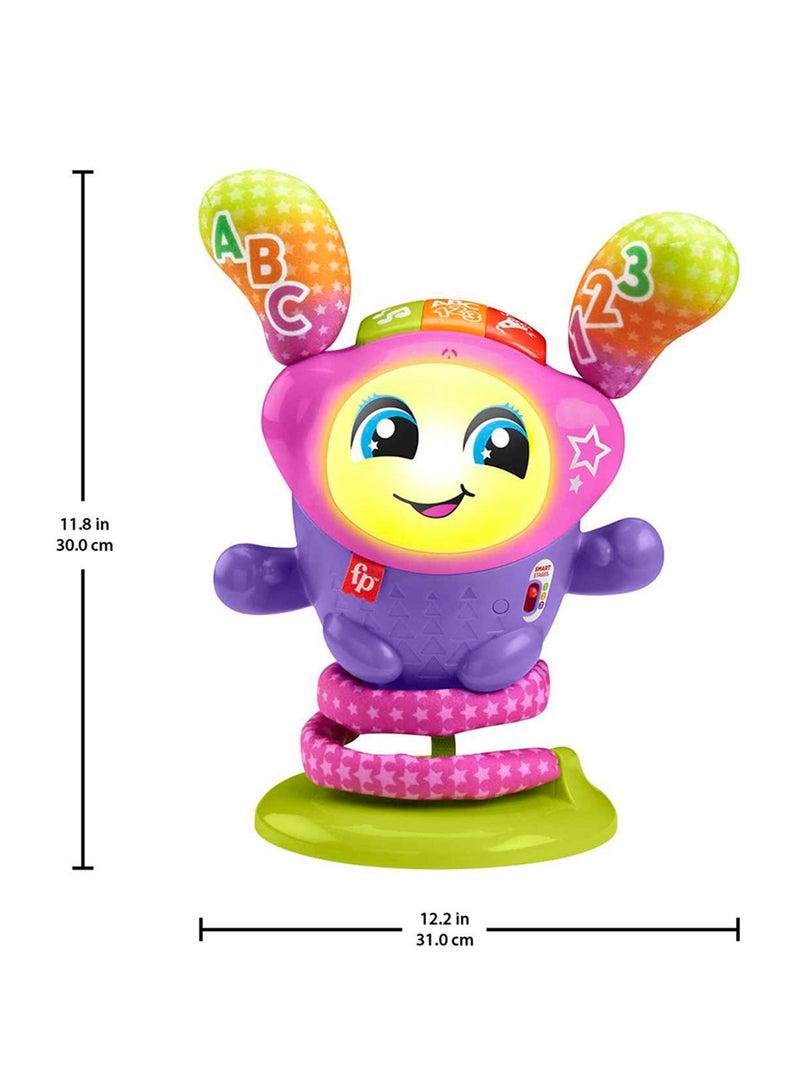 Fisher-Price لعبة تعليمية تفاعلية للأطفال والرضع مع موسيقى وأضواء وإجراء قفز، نجم القفز دي جي، النسخة الإنجليزية البريطانية - Image 5