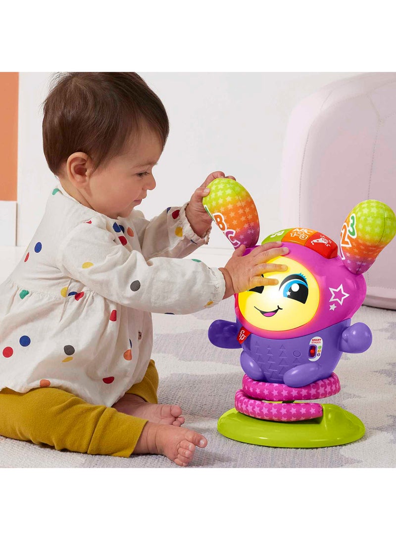Fisher-Price لعبة تعليمية تفاعلية للأطفال والرضع مع موسيقى وأضواء وإجراء قفز، نجم القفز دي جي، النسخة الإنجليزية البريطانية - Image 4