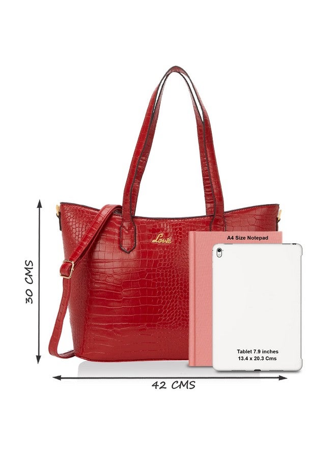 لافي حقيبة لافي هايلون كبيرة (حمراء) - Image 4