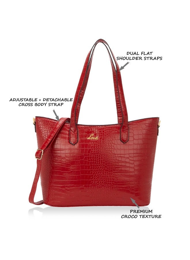 لافي حقيبة لافي هايلون كبيرة (حمراء) - Image 3