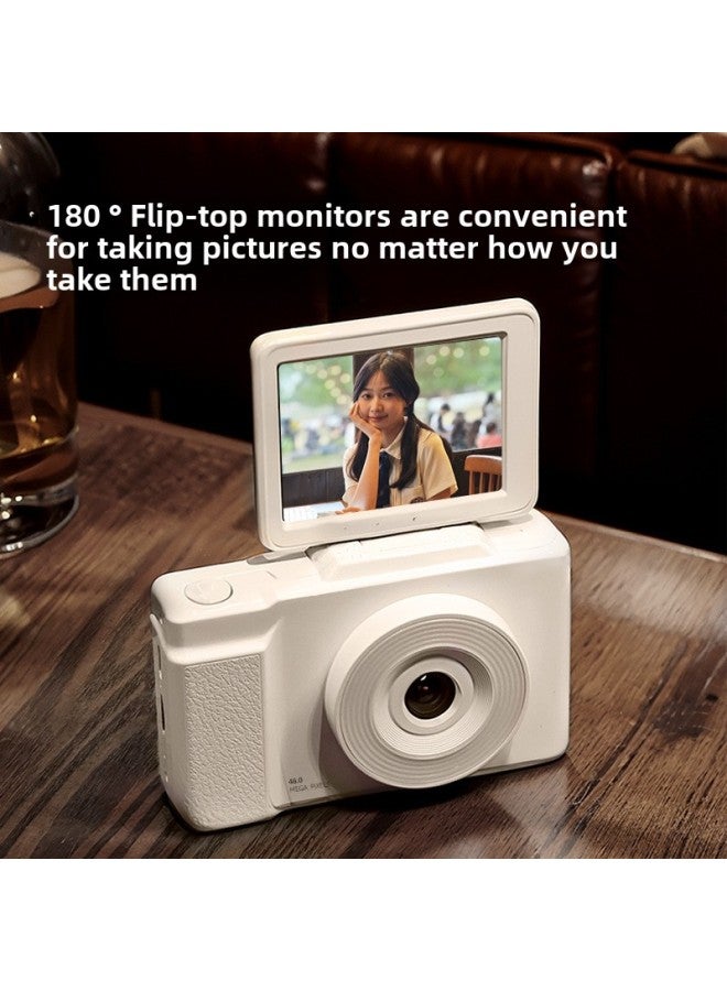 Generic 6400W HD Flip Screen Micro Single Digital Camera Card Machine Shooting Camera Student Entry Level CCD Camera-Body Color:Black (flip Screen) + 64g Memory Card + Card Reader + 2 Conversion Heads + Bag  - Image 2