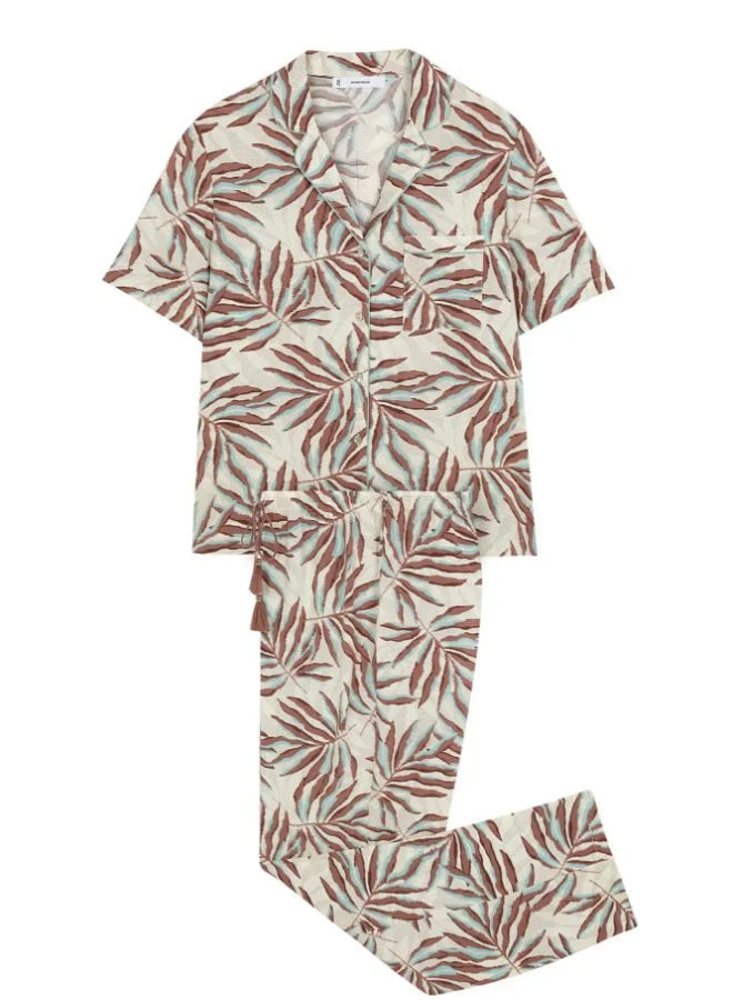 women'secret Leaf print classic pyjamas
