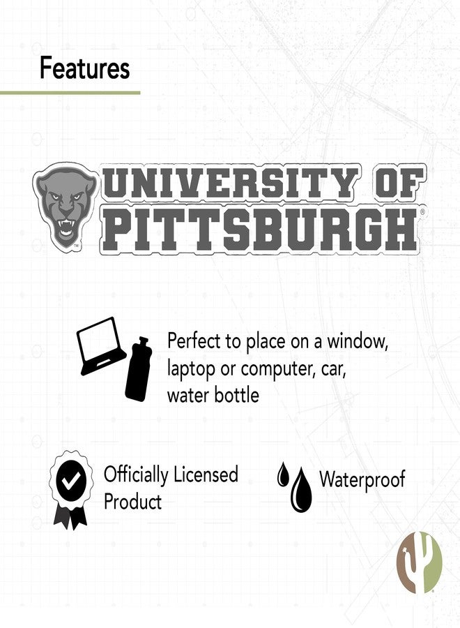 Desert Cactus University of Pittsburgh Pitt Panthers Name Logo Vinyl Decal Laptop Water Bottle Car Scrapbook (8 Inch Sticker) - Image 4