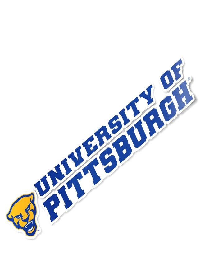 Desert Cactus University of Pittsburgh Pitt Panthers Name Logo Vinyl Decal Laptop Water Bottle Car Scrapbook (8 Inch Sticker) - Image 1