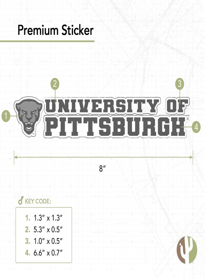 Desert Cactus University of Pittsburgh Pitt Panthers Name Logo Vinyl Decal Laptop Water Bottle Car Scrapbook (8 Inch Sticker) - Image 2