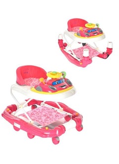 Rally Foldable Soft Cushioned Seat 2 In 1 Baby Walker Rocker  Pink  - Image 2