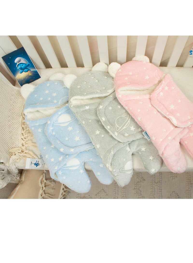 Baby Swaddle Wrap Newborn Blanke 0-18 Months Baby Winter Sleeping Bag,Autumn and Winter Thicken Warm Cute Plush Quilt for Baby and Kids - Image 3