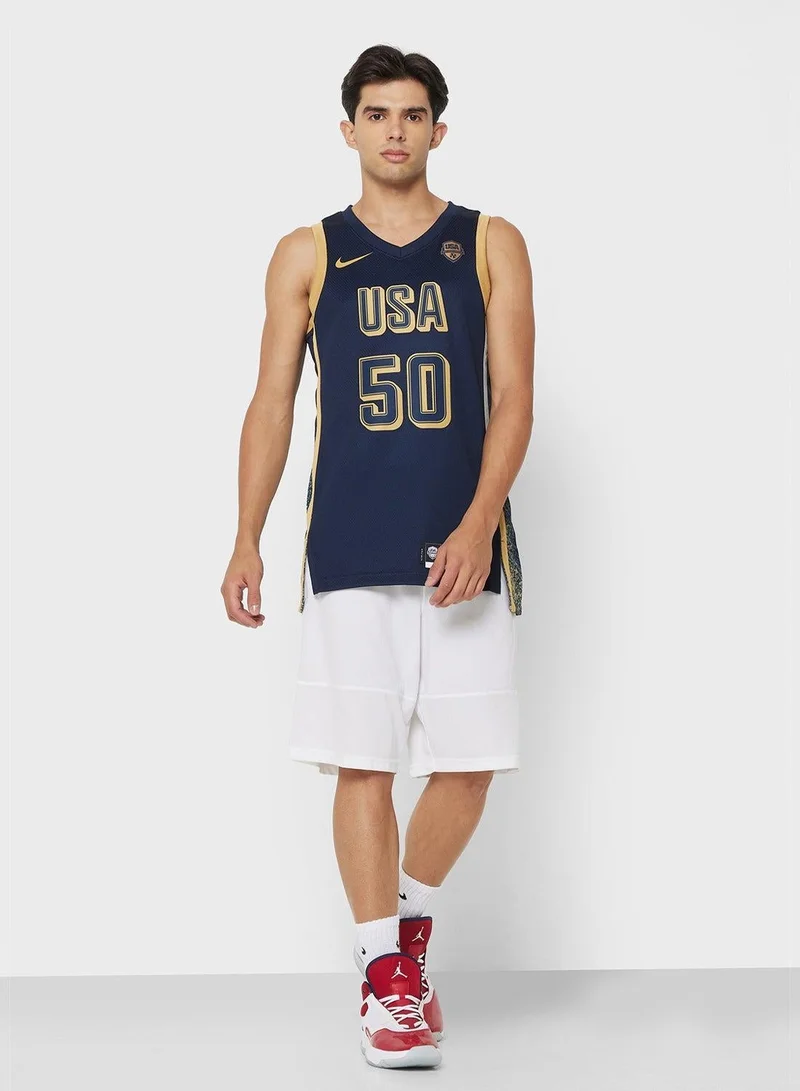 Nike Blue Men's USAB Limited Basketball Replica Jersey for Men | Best Price UAE