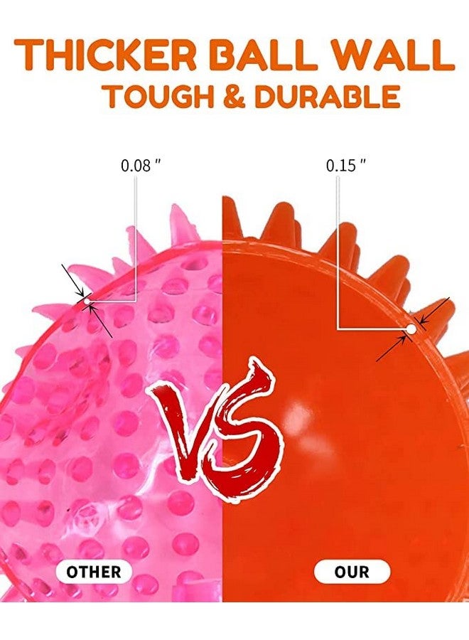 Heavy Duty Spike Dog Balls With Squeakys For Aggressive Chewers, Spike Ball Toys For Clean Teeth And Training (Pack Of 2) - Image 4