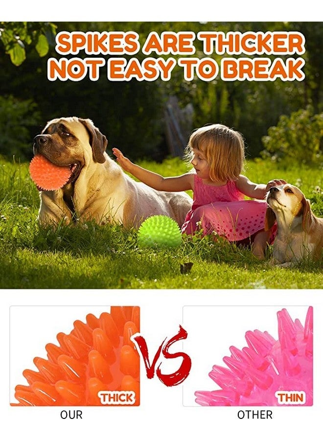 Heavy Duty Spike Dog Balls With Squeakys For Aggressive Chewers, Spike Ball Toys For Clean Teeth And Training (Pack Of 2) - Image 5