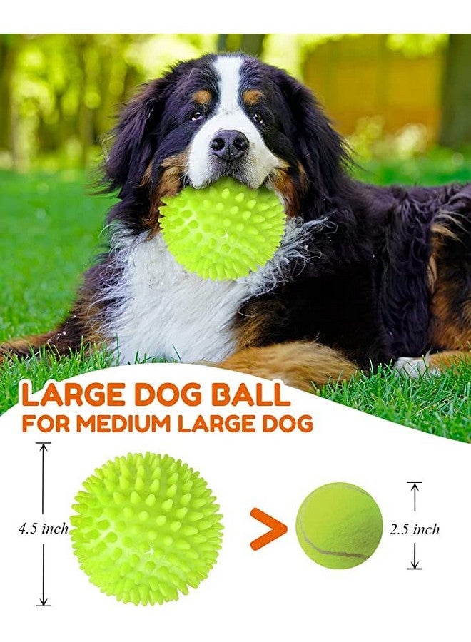 Heavy Duty Spike Dog Balls With Squeakys For Aggressive Chewers, Spike Ball Toys For Clean Teeth And Training (Pack Of 2) - Image 2
