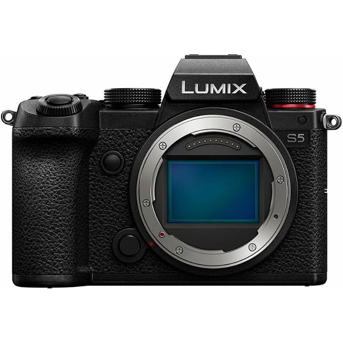 rayihni LUMIX S5 Full Frame Mirrorless Camera, 4K 60P Video Recording with Flip Screen & WiFi, L-Mount, 5-Axis Dual I.S., DC-S5BODY (Black) | Body-Only, 24.2MP Full-Frame CMOS, Internal 4k60p 10-Bit, 5-Axis Dual I.s. Up to 6.5 Stops, Vari-Angle 3 Flip LCD, L-Mount - Image 1