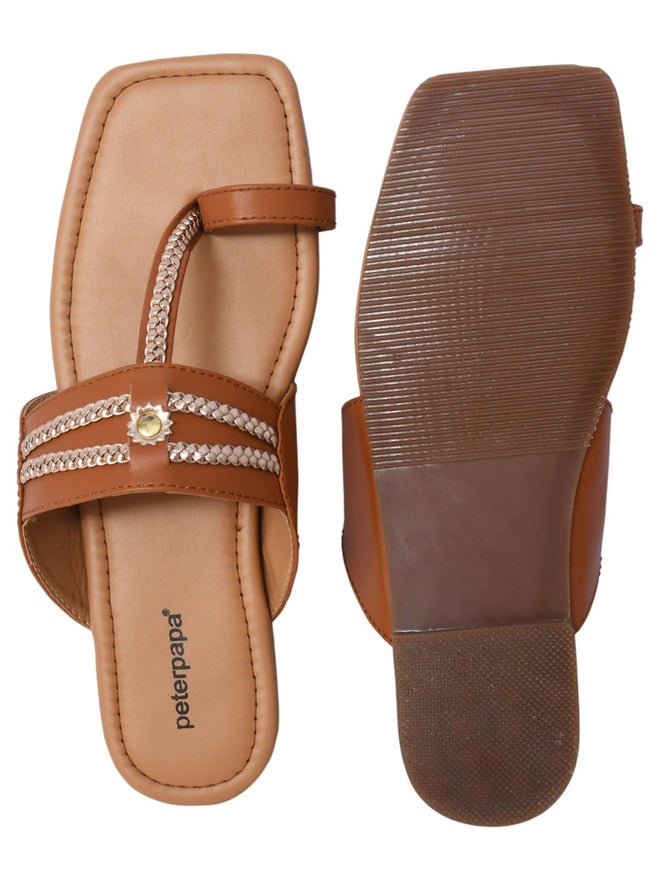 Peterpapa Kolhapuri Toe-Post Slip-On Sandals - Image 4