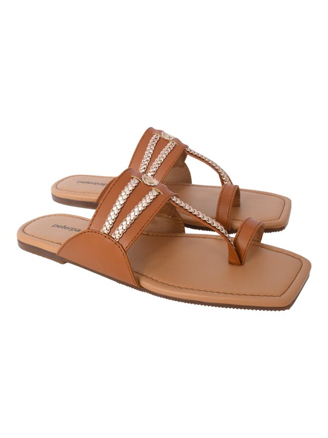 Peterpapa Kolhapuri Toe-Post Slip-On Sandals - Image 1