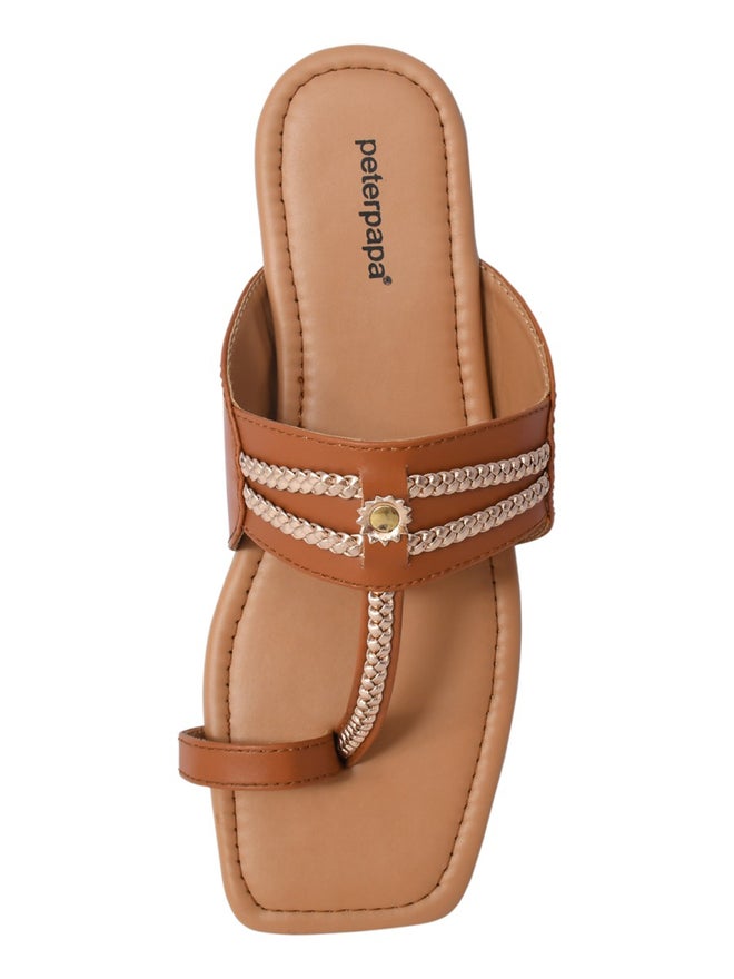 Peterpapa Kolhapuri Toe-Post Slip-On Sandals - Image 5