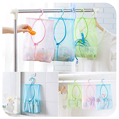 Zomoza Multipurpose Clothespin Bag with Hanger,Hanging Storage Mesh Bag for Home Over The Door(Pack of 2) - Image 3
