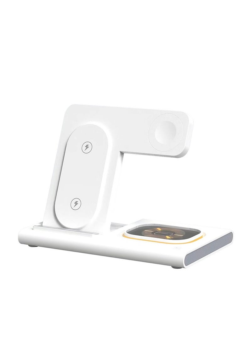 عام 3 in 1 wireless charger - supports fast charging Versatile wireless charging solution for smartphones, earbuds and watches (Apple version) - Image 1