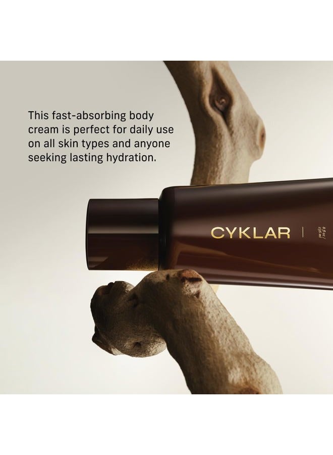 CYKLAR Nutrient Rich Body Cream – Sacred Santal – Non-Greasy Lotion for 48-Hr Moisture – Squalane, Niacinamide & Banana Flower for Hydration & Skin Barrier Support – Dry Skin Moisturizer 8oz - Image 3