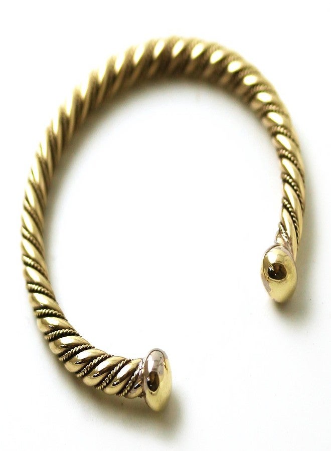 LynnAround Bronze Norse Nordic Viking Spiral Twisted Cable Bangle Cuff Bracelet Arm Ring Jewelry (6 Inches) - Image 3