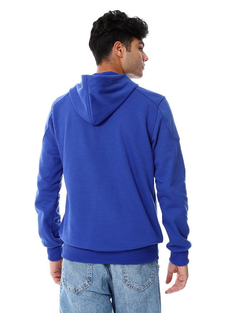 Caesar Mens Closed Hoodie With Silver Buttons  - Image 4