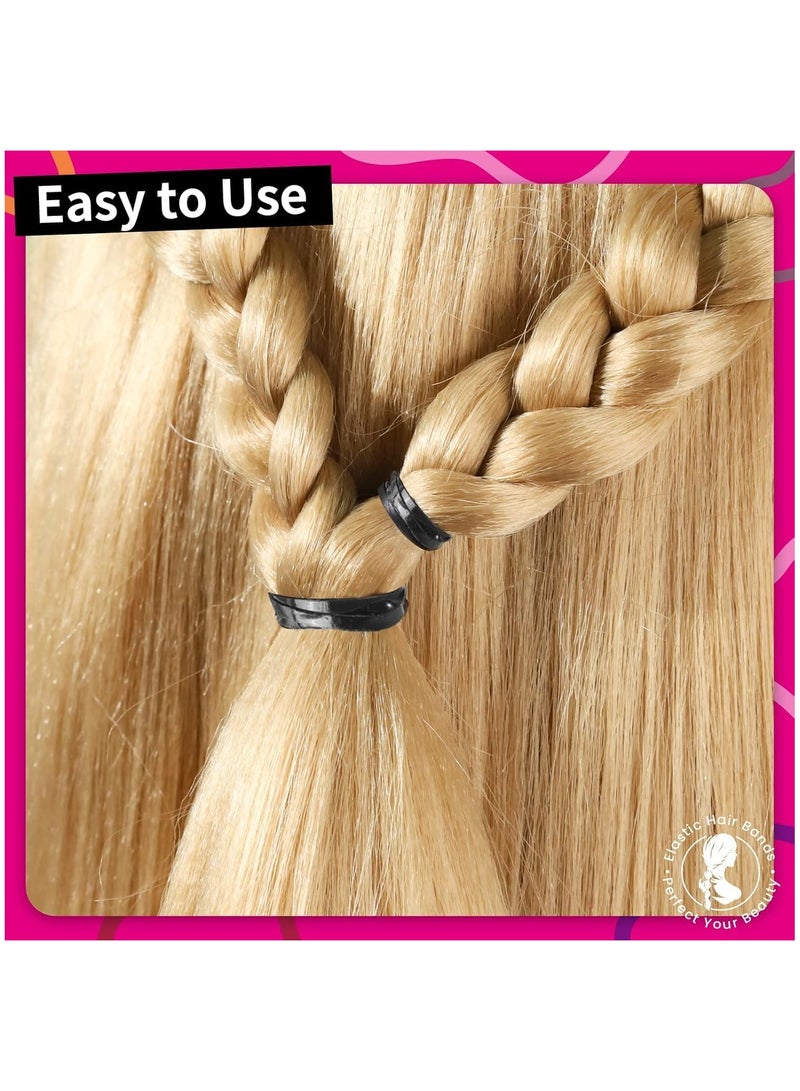 ربطات شعر مرنة للشعر للنساء والاطفال، مجموعة من ربطات الشعر (اسود، 250 قطعة) - Image 5