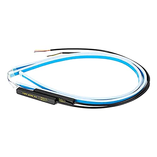 Selifaur - 2PCS 24Inch Ultrafine Waterproof Car DRL LED Daytime Running Lights White Turn Signal Yellow Guide Strip Headlight Assembly for Triber - Image 1