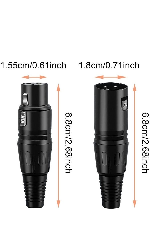 ماركة غير محددة 10 قطعة موصل XLR، 5 ذكر و5 أنثى موصل ميكروفون XLR، 3 دبابيس ميكروفون منخفض الضوضاء للغاية وموصل صوت عالي التوصيل  - Image 4
