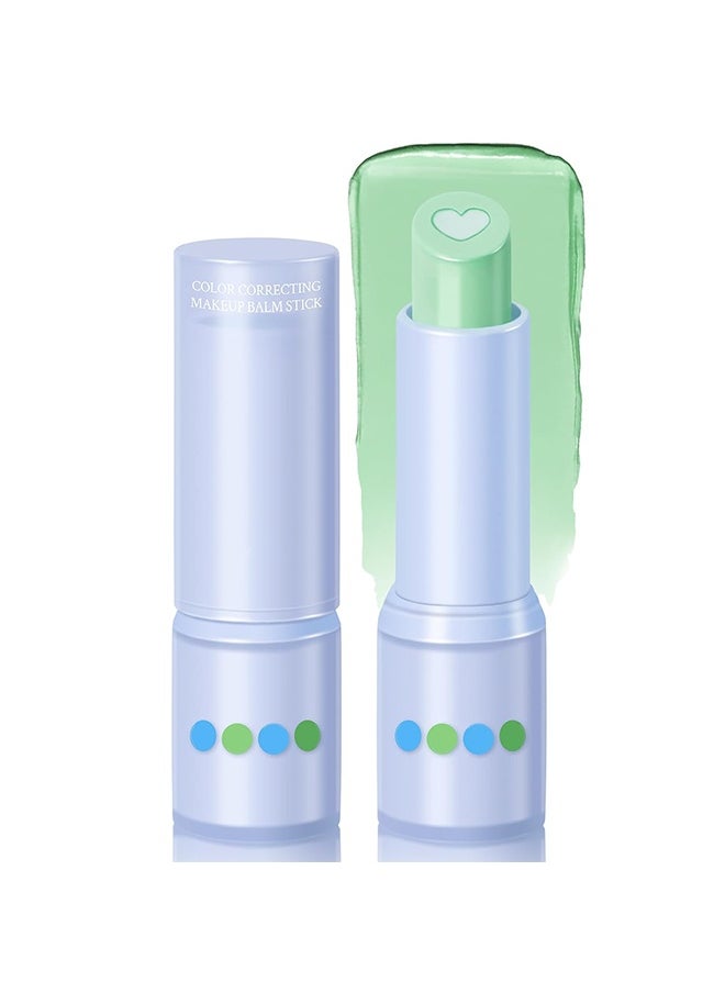 HOSAILY Color Correcting Makeup Balm Stick, Color Correcting Concealer Makeup Perfect Primer, Dullness &Redness Reducer, Conceals Blemishes, Long-Wearing Coverage Tinted Moisturizer Makeup Balm Stick-Green  - Image 1
