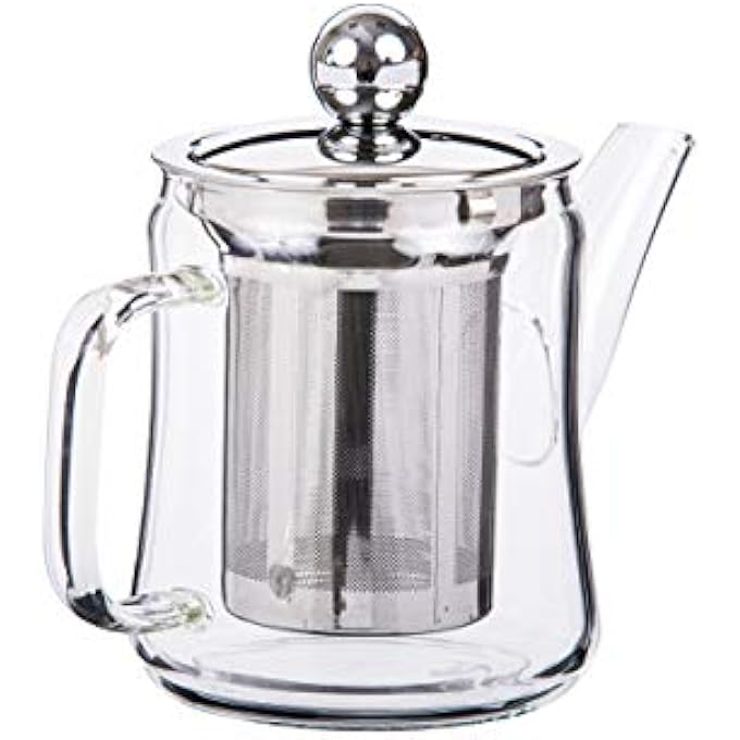 TALIONA Tea Pot Filter With Lid Clear 400 Ml Tl2213438 - Image 4