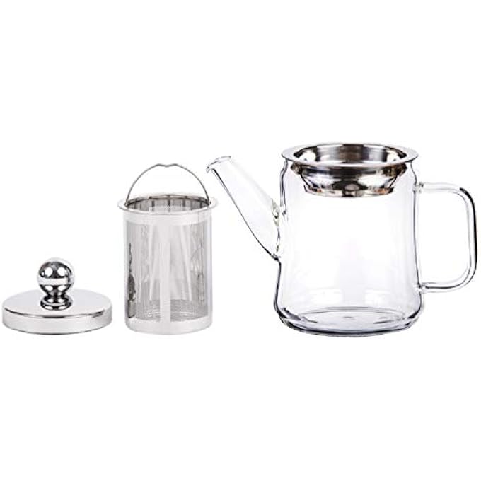 TALIONA Tea Pot Filter With Lid Clear 400 Ml Tl2213438 - Image 5