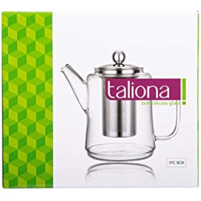 TALIONA Tea Pot Filter With Lid Clear 400 Ml Tl2213438 - Image 1