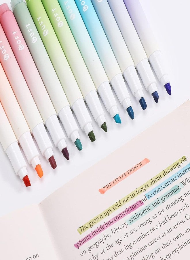 LeafLoom 12pcs Aesthetic Cute Highlighter Pen, Pastel Marker Set || No Bleed Marker Pens with Chisel Tip || Note Taking School/Office Supplies | Multicolor - Image 4