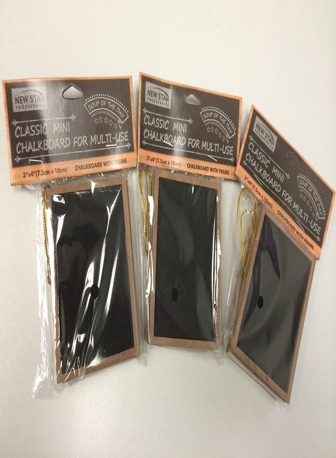 نيو ستار فود سيرفيس سبورة طباشيرية سوداء مستطيلة صغيرة من نيو ستار فود سيرفيس، رقم الموديل 27914، مقاس 3 بوصات × 4 بوصات، مجموعة من 12 قطعة - Image 2