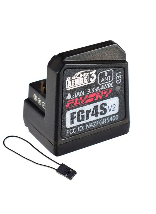 Goolsky Flysky FGR4S V2 Receiver, 2.4Ghz 4 Channel AFHDS 3 Built-in Single Antenna Bidirectional PWM/PPM/IBUS Output Receiver for Flysky Noble NB4 PL18 Radio Transmitter Remote Controller - Image 1