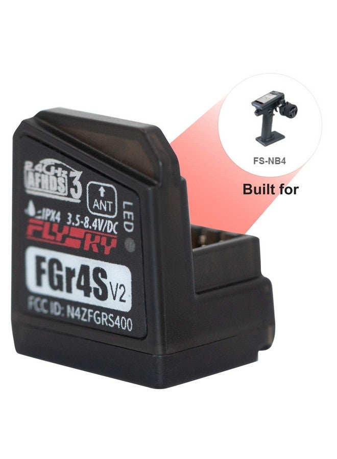 Goolsky Flysky FGR4S V2 Receiver, 2.4Ghz 4 Channel AFHDS 3 Built-in Single Antenna Bidirectional PWM/PPM/IBUS Output Receiver for Flysky Noble NB4 PL18 Radio Transmitter Remote Controller - Image 3