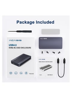 Acasis محرك أقراص SSD USB 4.0 Thunderbolt 40Gbps لتخزين البيانات ونقلها، صغير الحجم وقابل للحمل  - Image 1