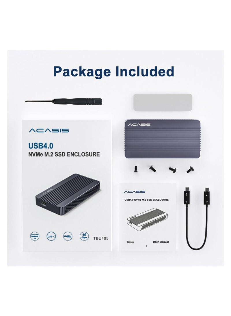Acasis - محرك أقراص SSD USB 4.0 Thunderbolt 40Gbps لتخزين البيانات ونقلها، صغير الحجم وقابل للحمل - Image 1