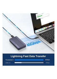 Acasis محرك أقراص SSD USB 4.0 Thunderbolt 40Gbps لتخزين البيانات ونقلها، صغير الحجم وقابل للحمل  - Image 3