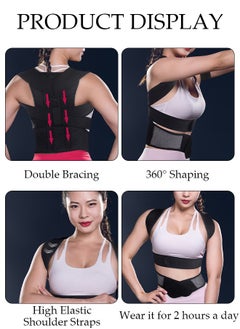 DUNISO Posture Corrector Belt for Adults and Kids Comfortable Adjustable Back Braces Improve Neck Shoulder Posture Bands Pain Relief for Back Shoulders Neck  - Image 5