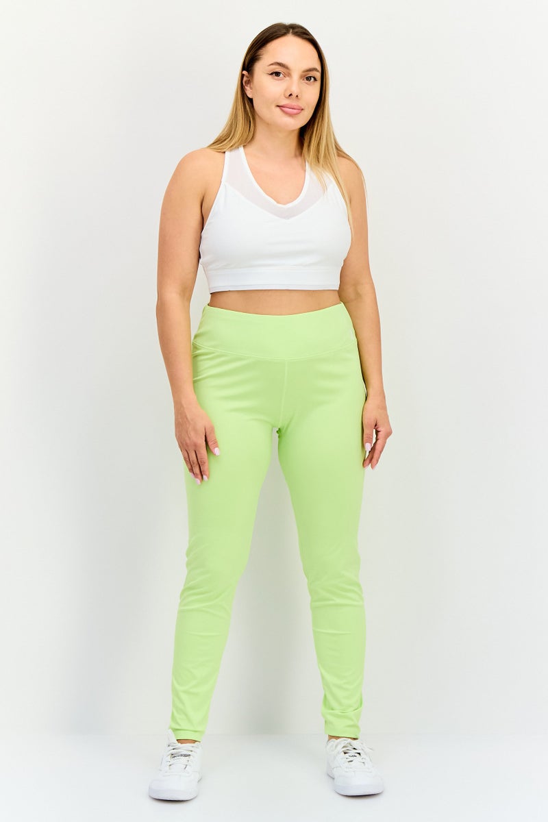Juicy Couture Women Sportswear Fit Training Leggings, Lime Green - Image 4