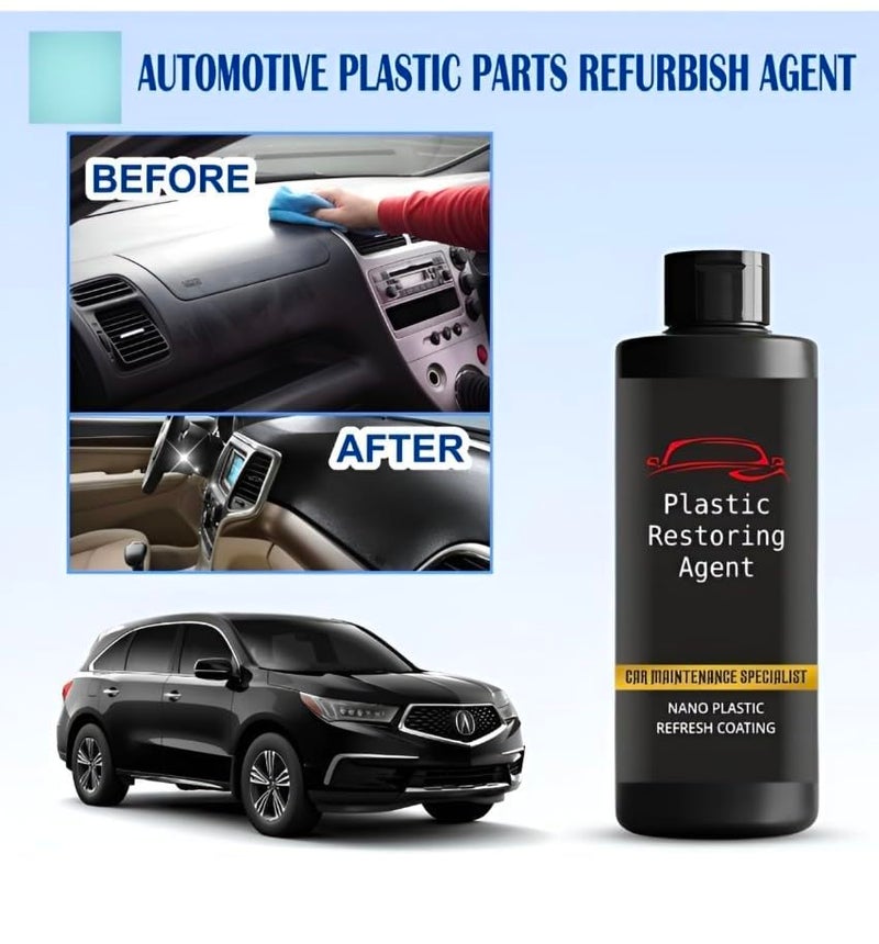 VISIONEX Plastic Restoring Agent Car Maintenance Specialist Nano Plastic Refresh Coating Restore Shine On Plastic & Leather Parts On Car & Bikes | Reduce Dust Accumulation | Each 100Ml, Pack Of 2 - Image 3