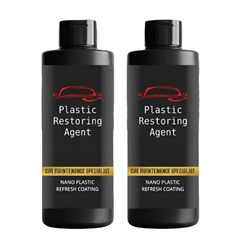 VISIONEX Plastic Restoring Agent Car Maintenance Specialist Nano Plastic Refresh Coating Restore Shine On Plastic & Leather Parts On Car & Bikes | Reduce Dust Accumulation | Each 100Ml, Pack Of 2 - Image 1